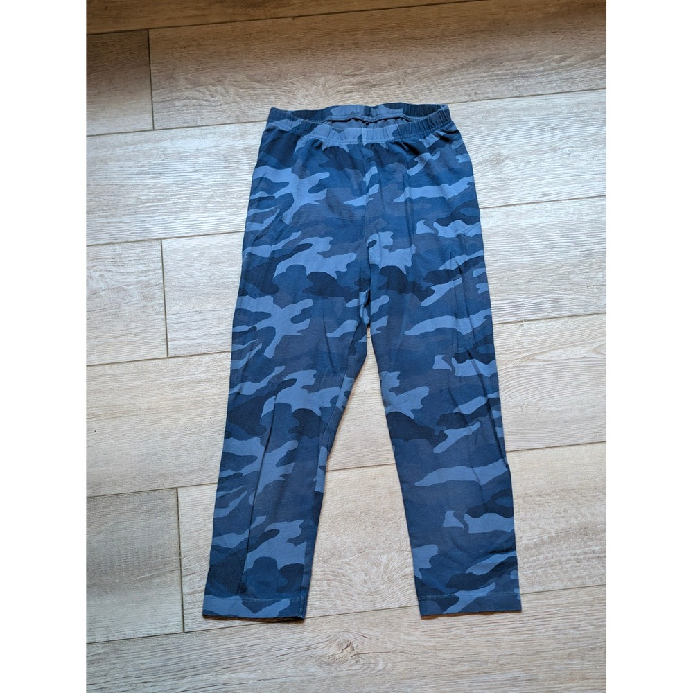 Old Navy Girls Blue Camo Leggings Size Small S 6-7 Stretch Cotton Blend Pants